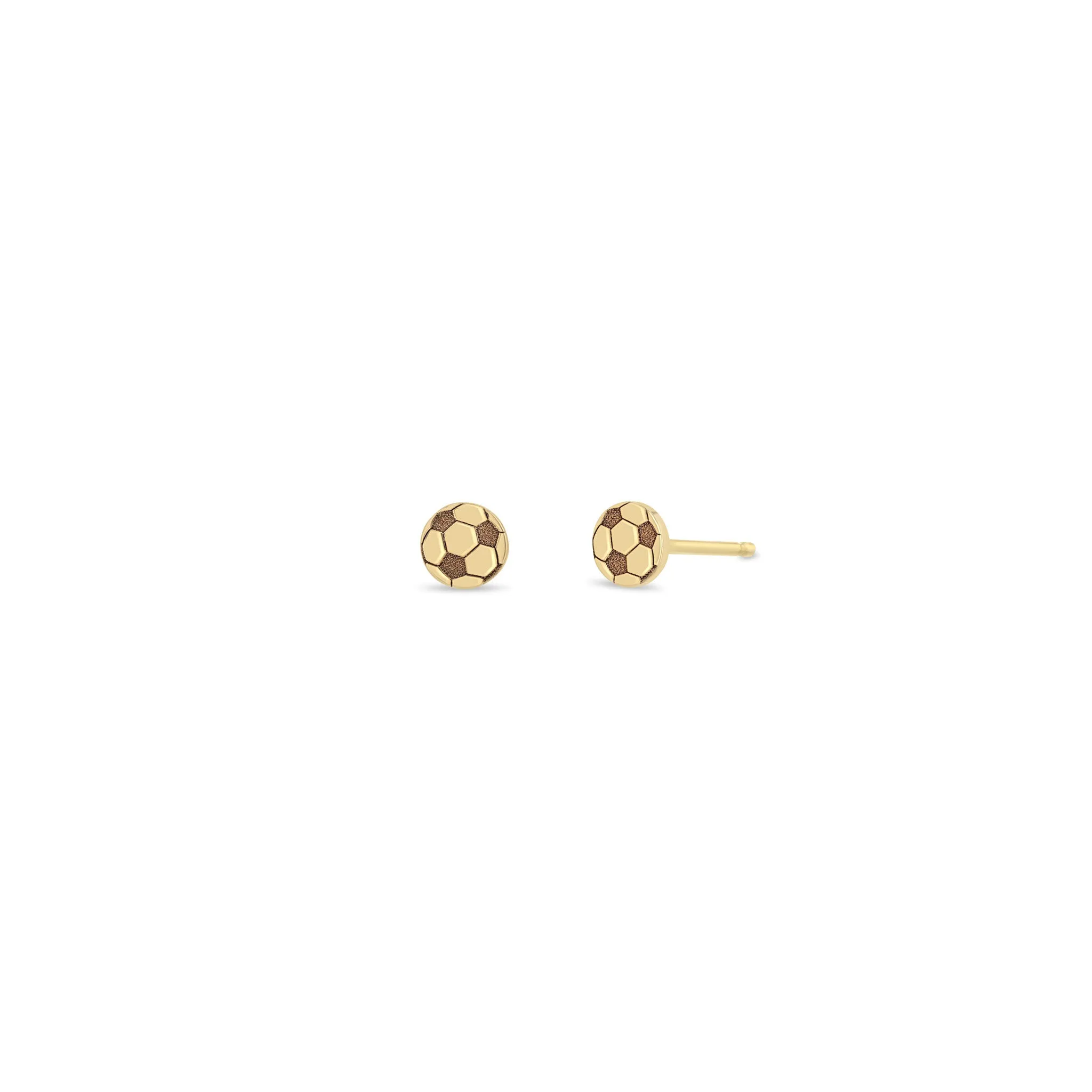 14k Itty Bitty Soccer Ball Stud