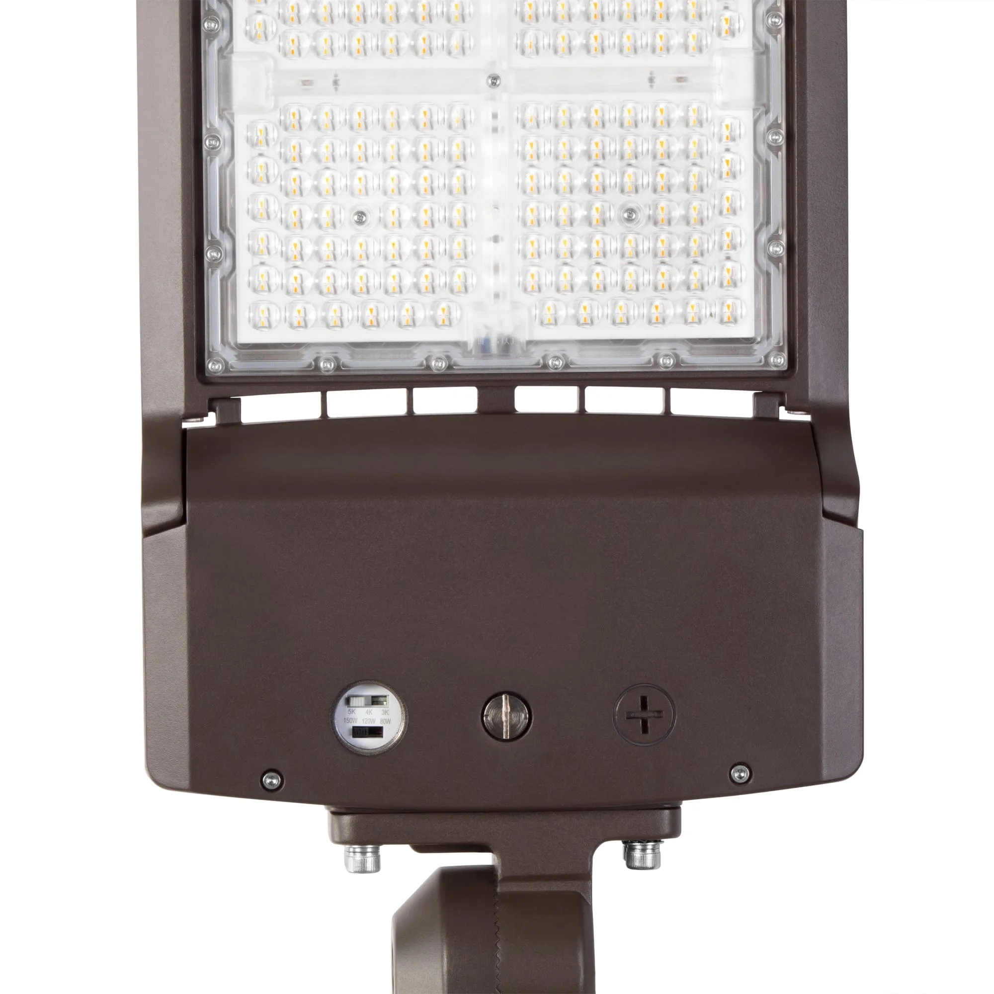 150W/120W/80W LED Area Light With Split Fit Mount - 3K/4K/5K CCT - 277-480VAC