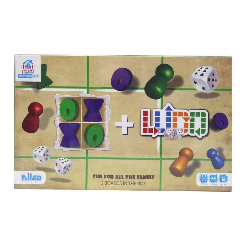 2 In 1 Board Games XO & LUDO