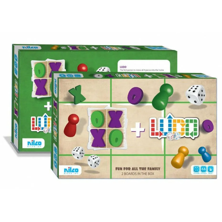 2 In 1 Board Games XO & LUDO