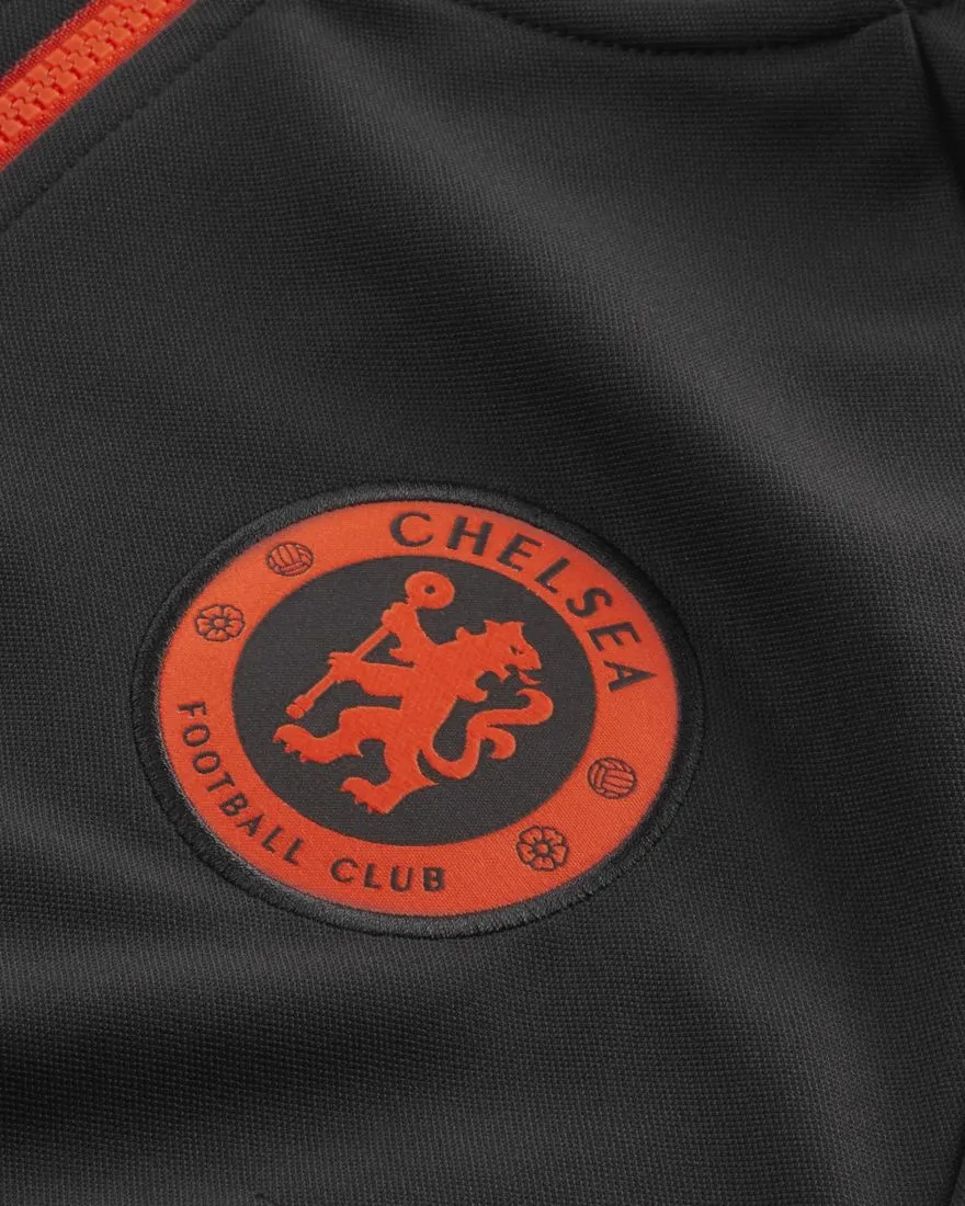 2019-2020 Chelsea FC Soccer Football Nike I96 Full Zip Antracite Orange Jacket