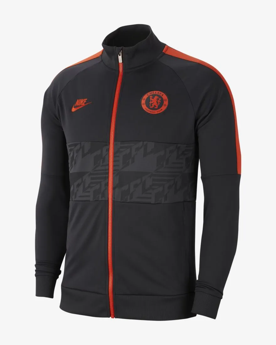 2019-2020 Chelsea FC Soccer Football Nike I96 Full Zip Antracite Orange Jacket