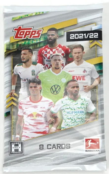 2021/22 Topps Bundesliga Soccer Hobby Box 24 Pack per Box, 8 Cards Per Box