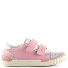 (2066-8 / 2071-8) Pink low Velcro Trainers