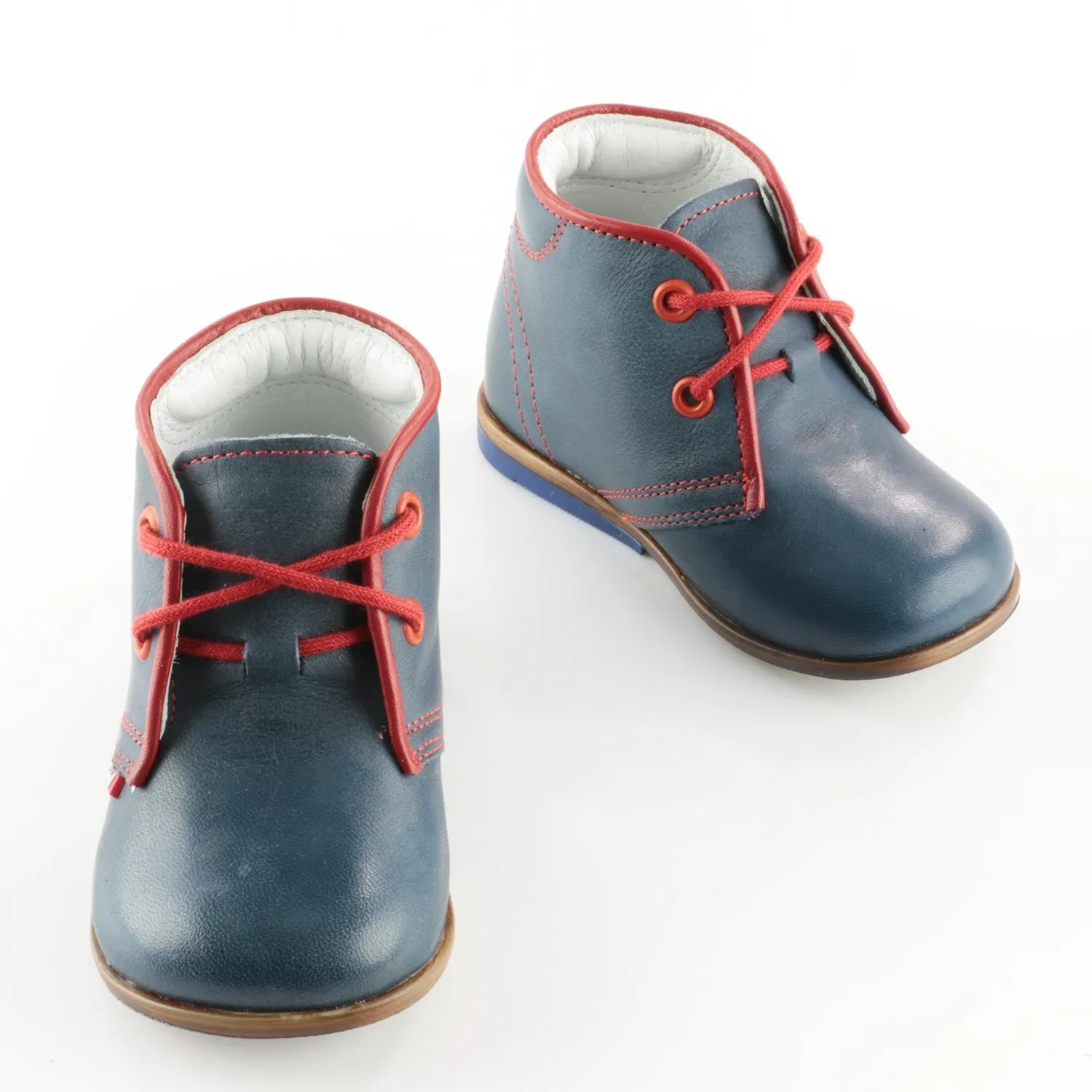 (2195-3) Emel Navy Red Lace Up Classics