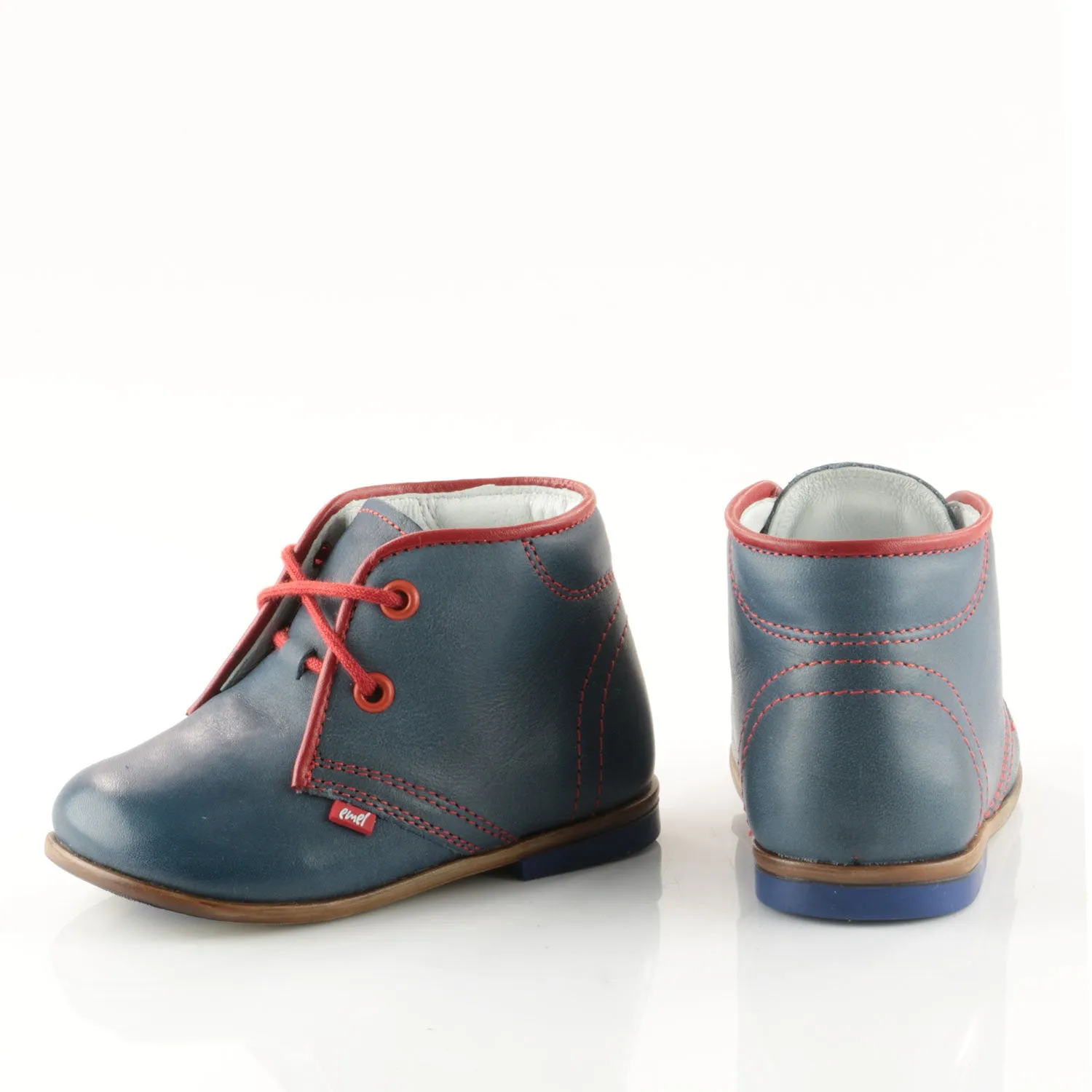 (2195-3) Emel Navy Red Lace Up Classics