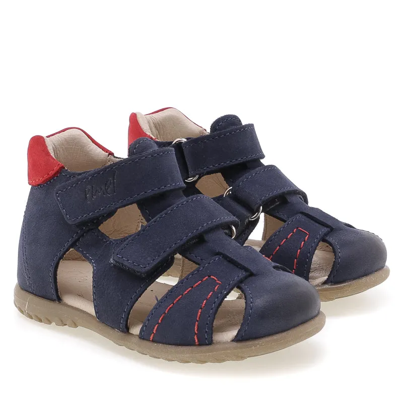 (2437-25) Emel navy closed sandals