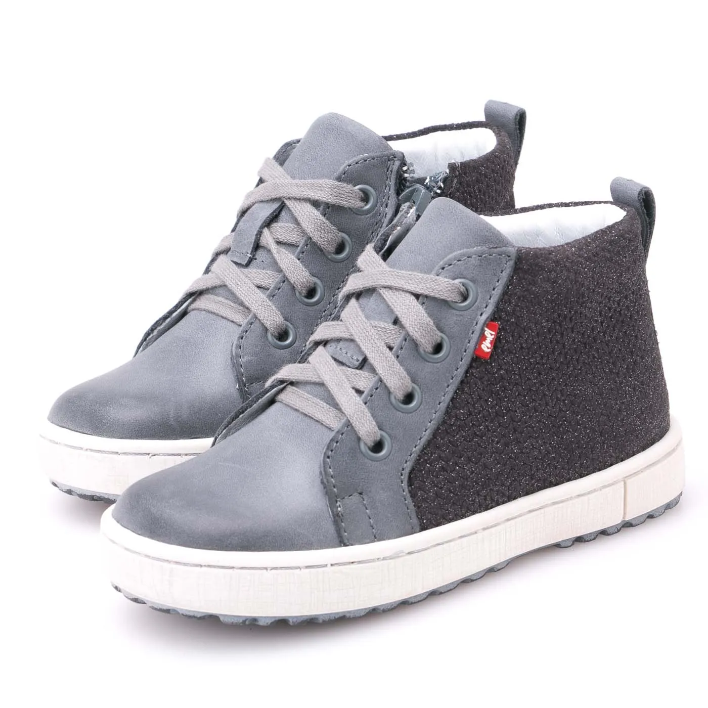 (2624-11) Emel shoes grey sneakers with zipper