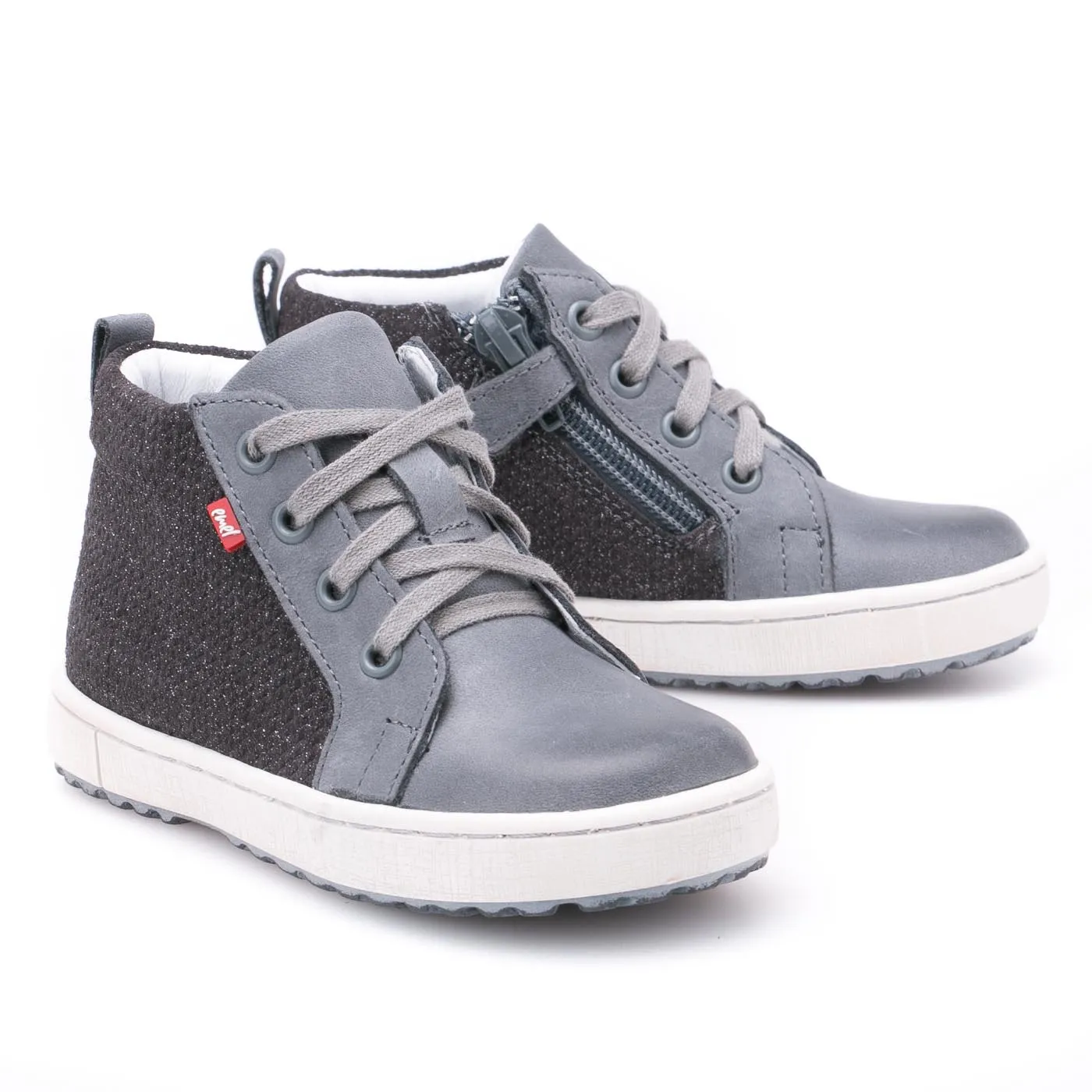 (2624-11) Emel shoes grey sneakers with zipper