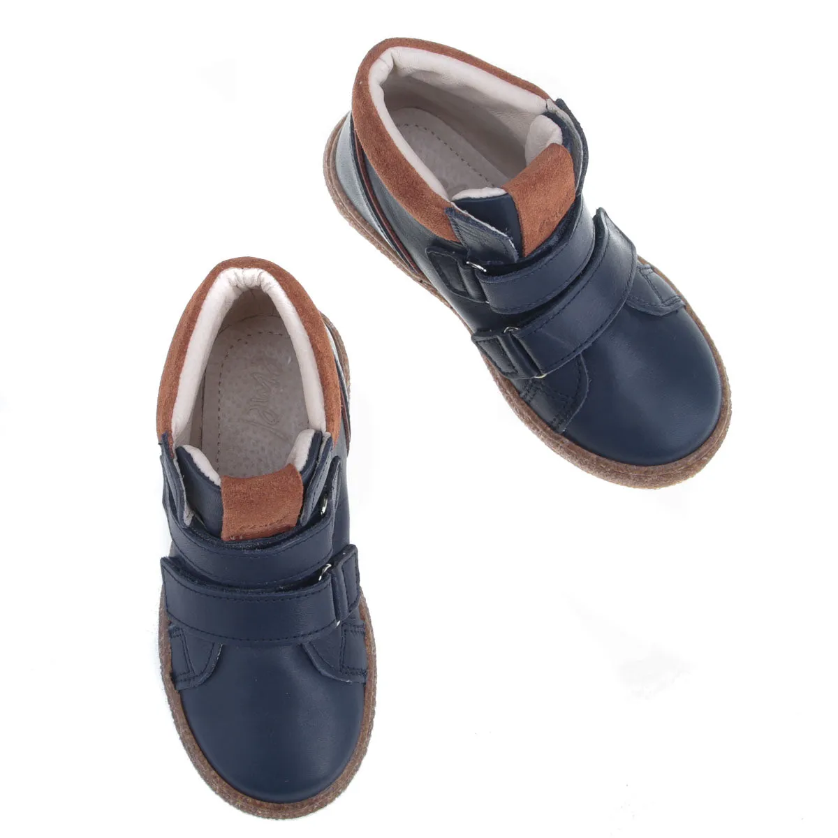 (2729A-4N / 2730A-4N) Emel blue velcro trainers