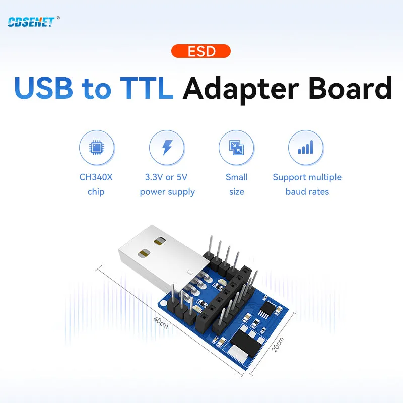 2Pc/Lot Usb Uart Cp2102 E15-Usb-T2 Cdsenet Uart Usb To Ttl 3.3V 5V Wireless Test Board Adapter For R