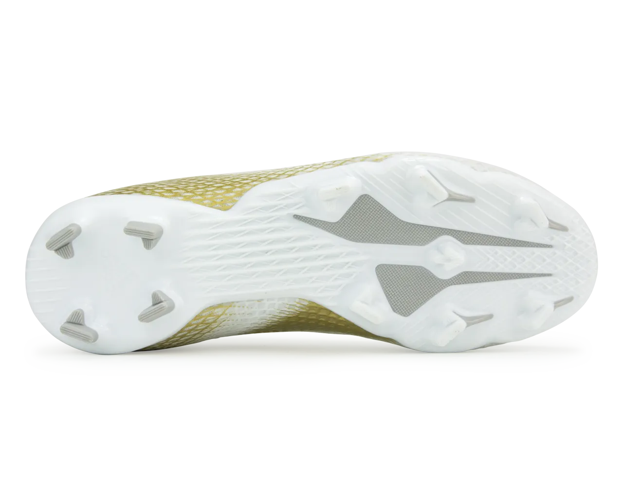 adidas Kids X Ghosted.3 FG Cloud White/Gold Melange/Grey Two