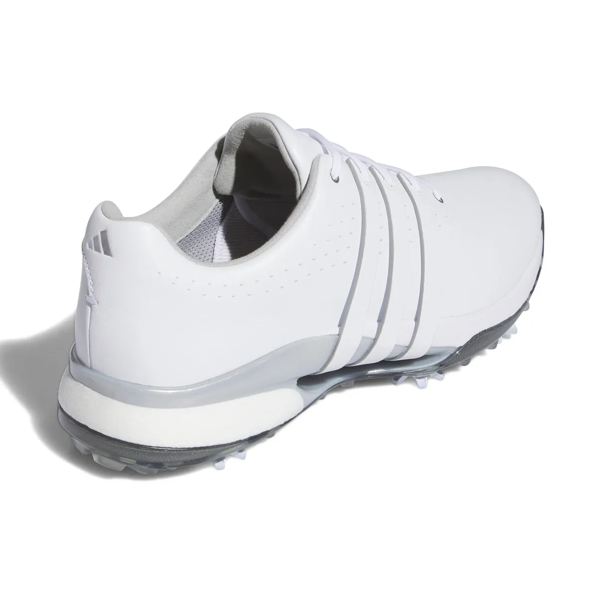 adidas Tour360 24 Boost Golf Shoes - White/White/Silver Metallic