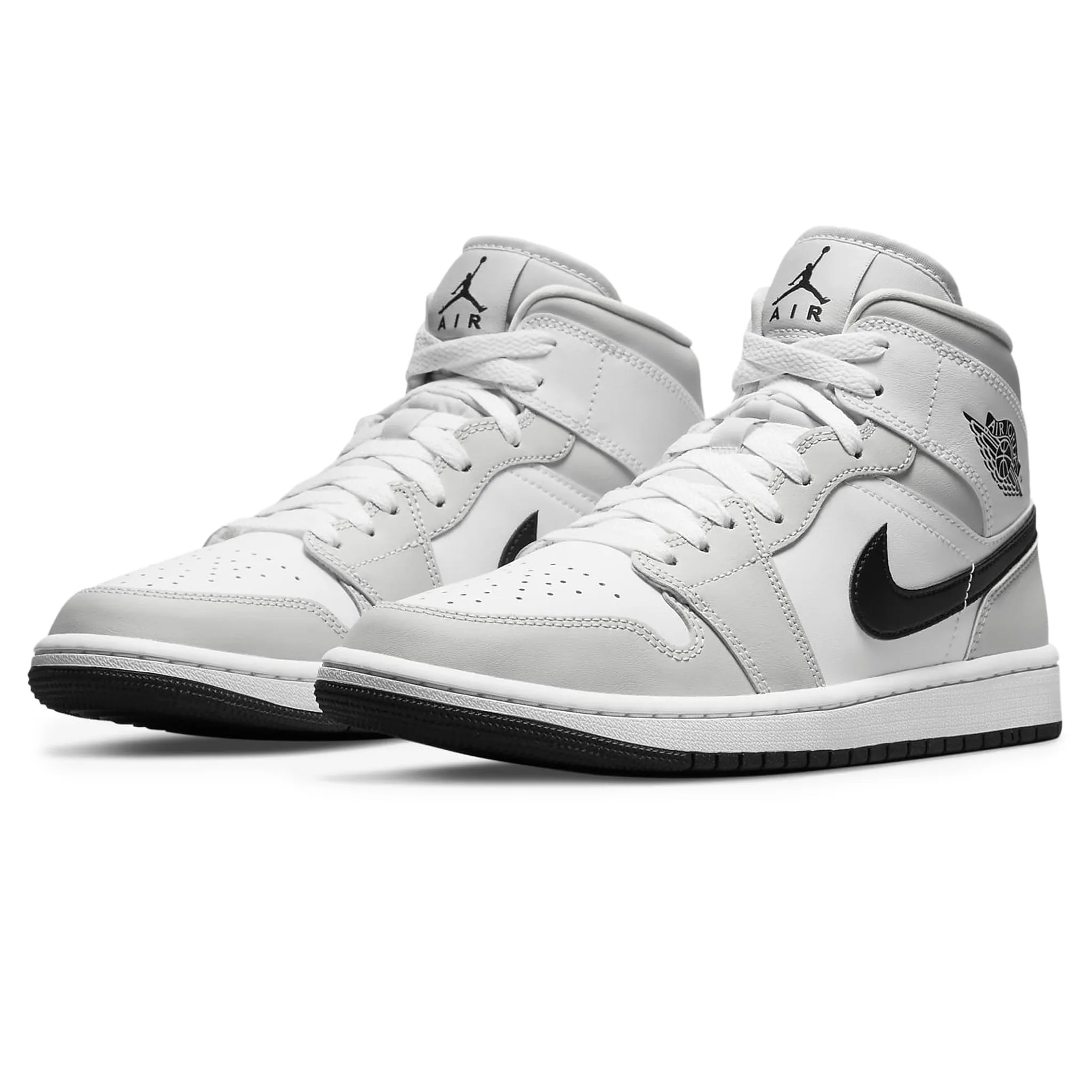 Air Jordan 1 Mid White Light Smoke Grey (W)