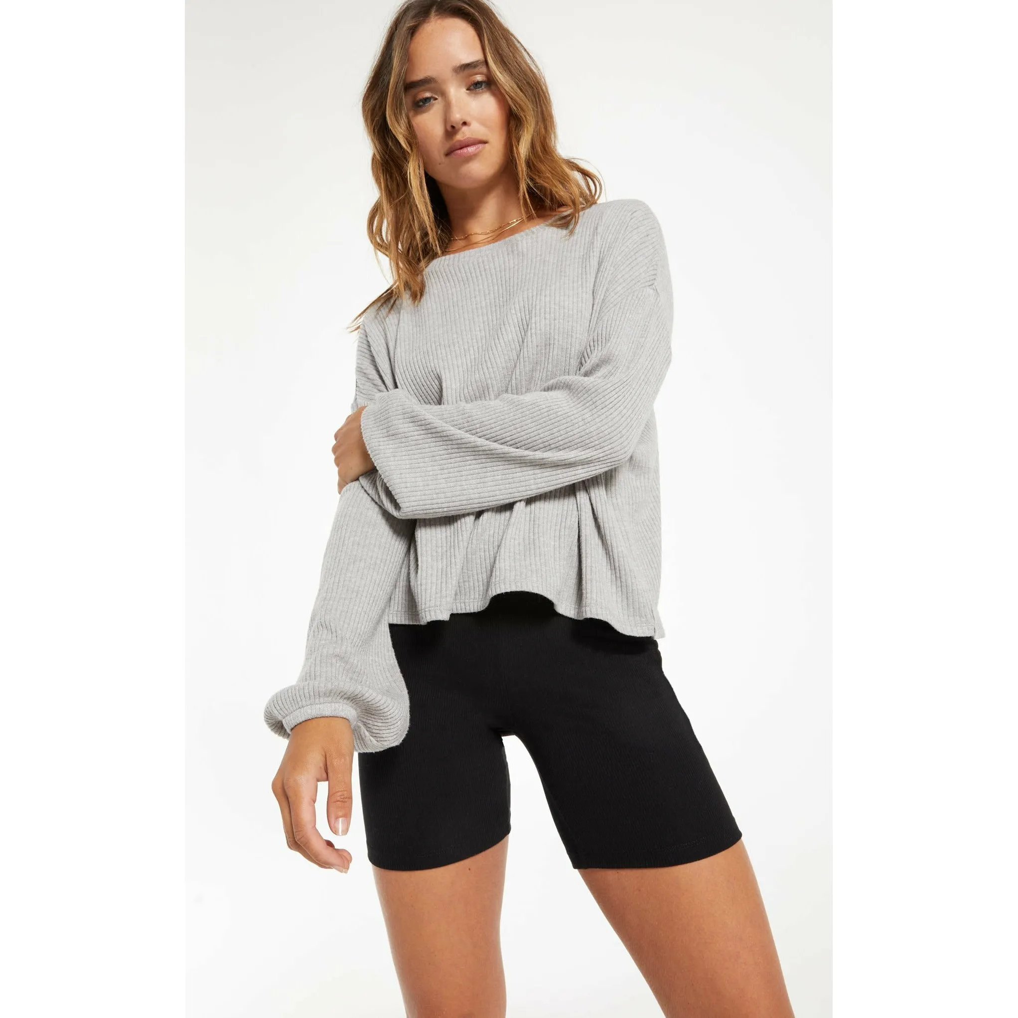 Annie Rib Long Sleeve Top