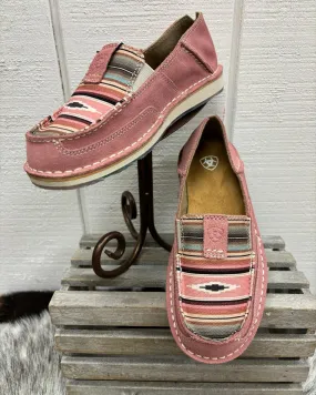 Ariat Women's Azalea Suede & Baby Pink Serape Cruiser Shoes 10050958