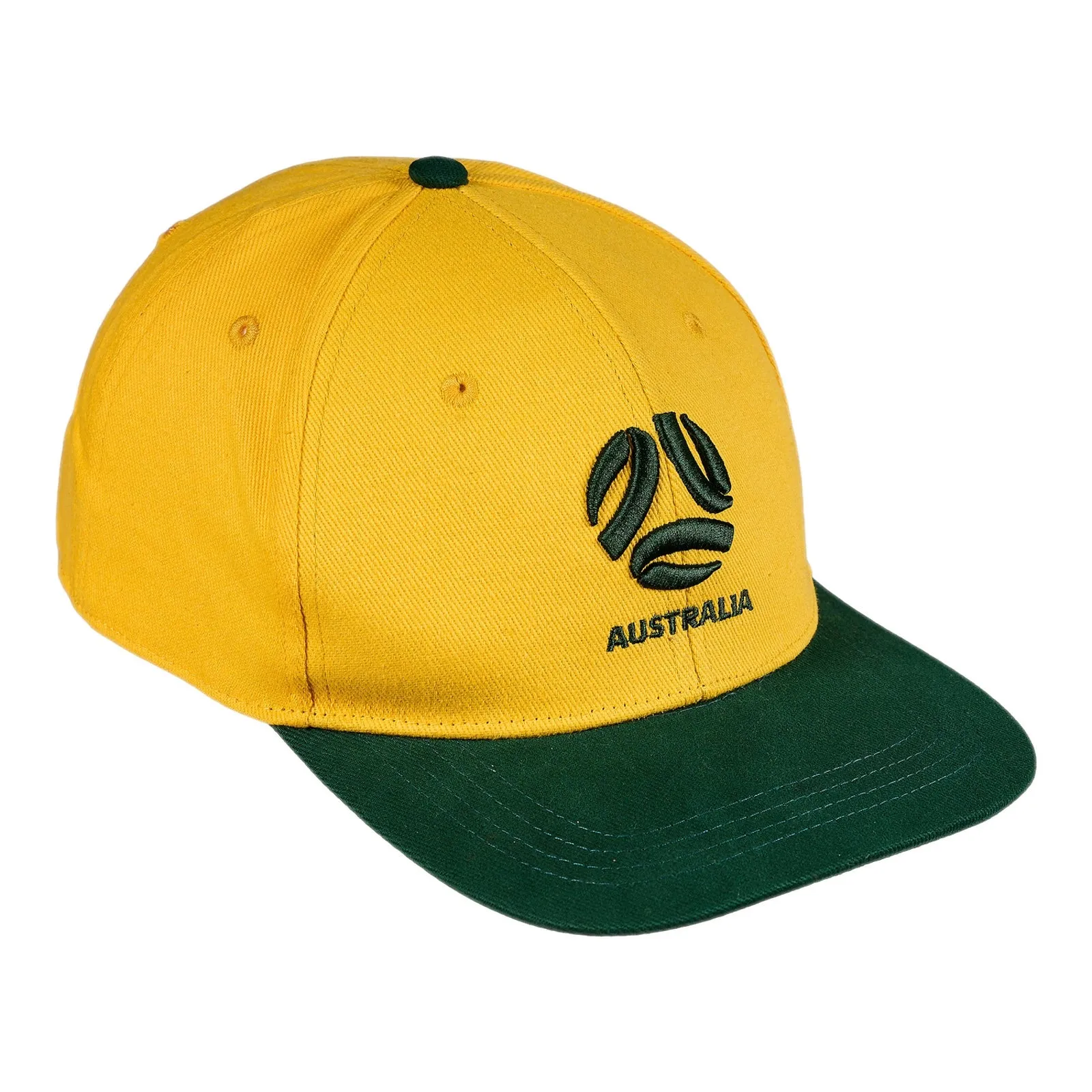 Australia Socceroos Flat Peak Adjustable cap Soccer Football FFA Logo