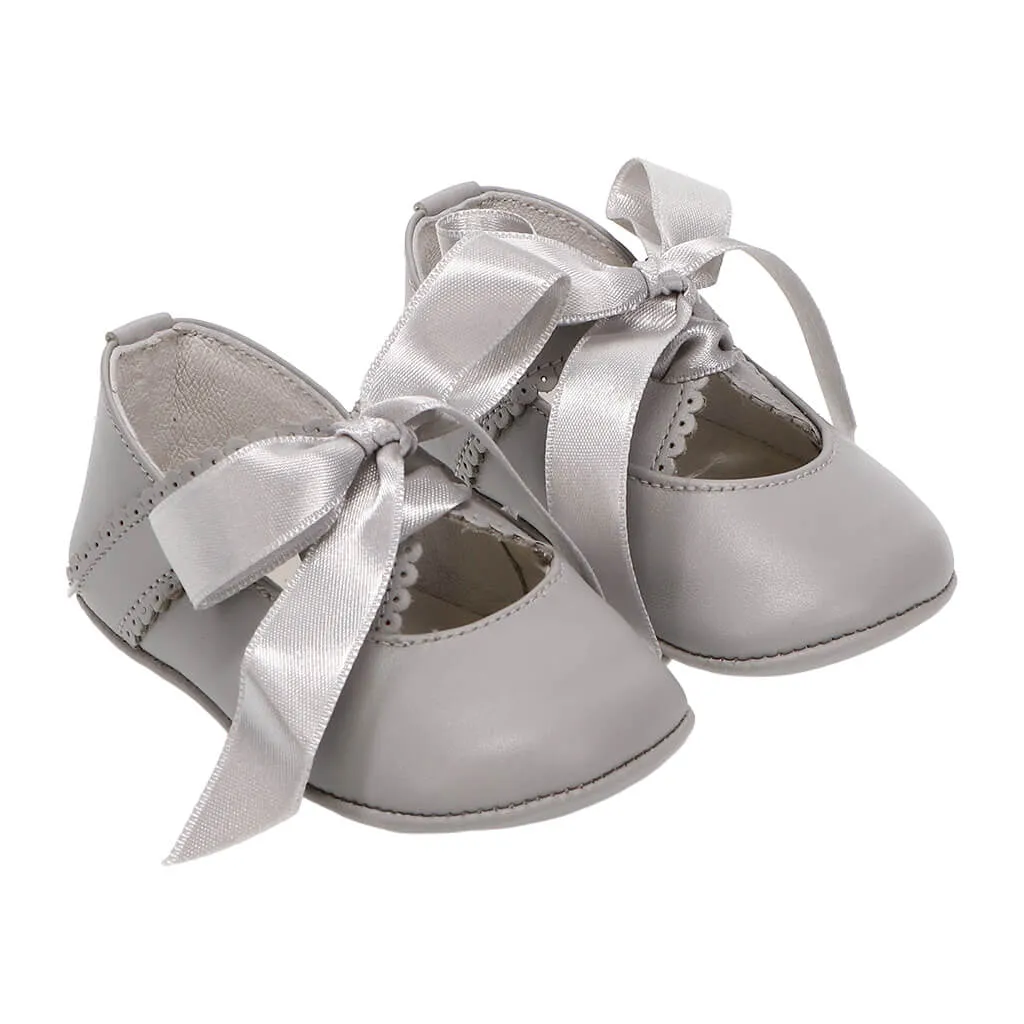 Baby Leather Ribbon Shoes