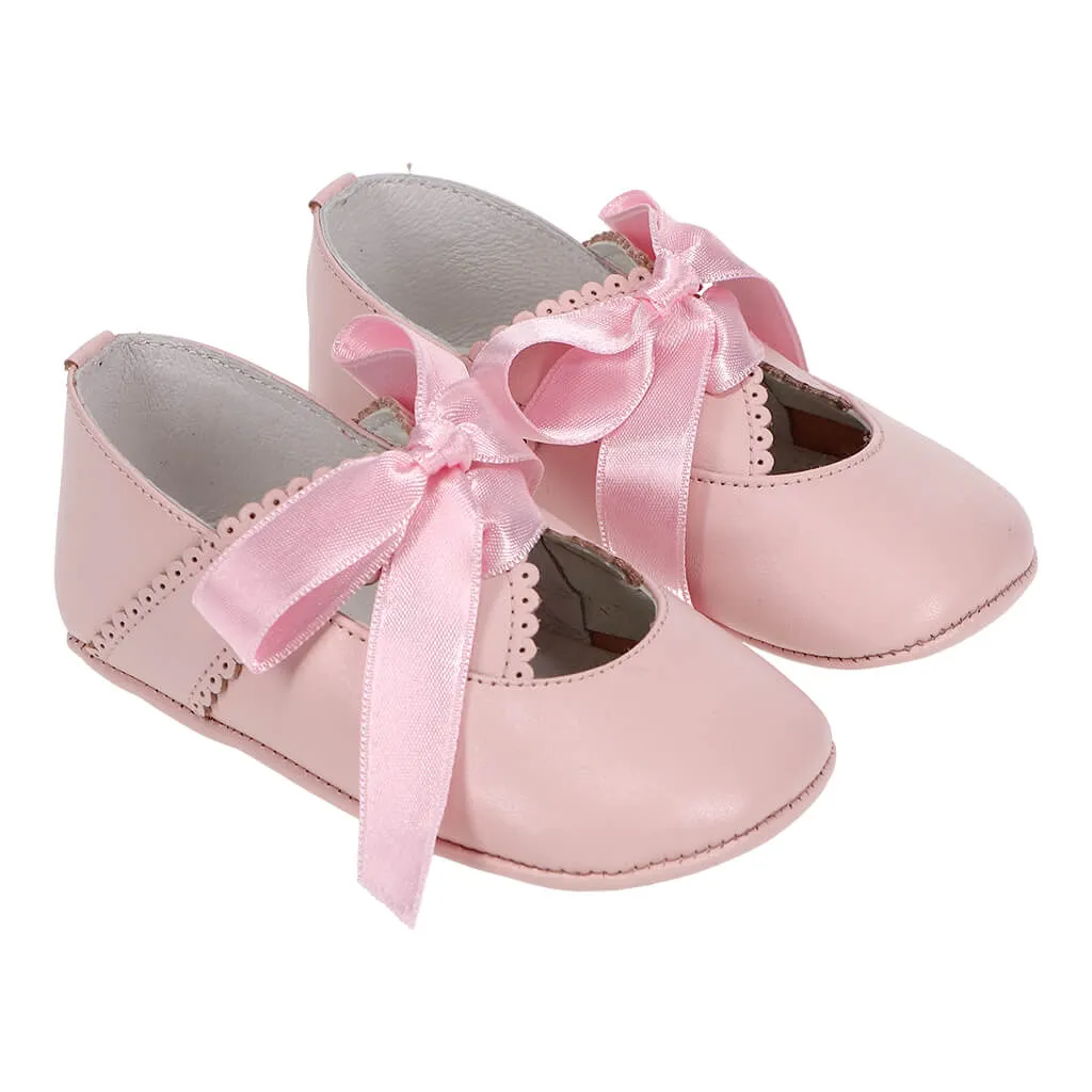 Baby Leather Ribbon Shoes