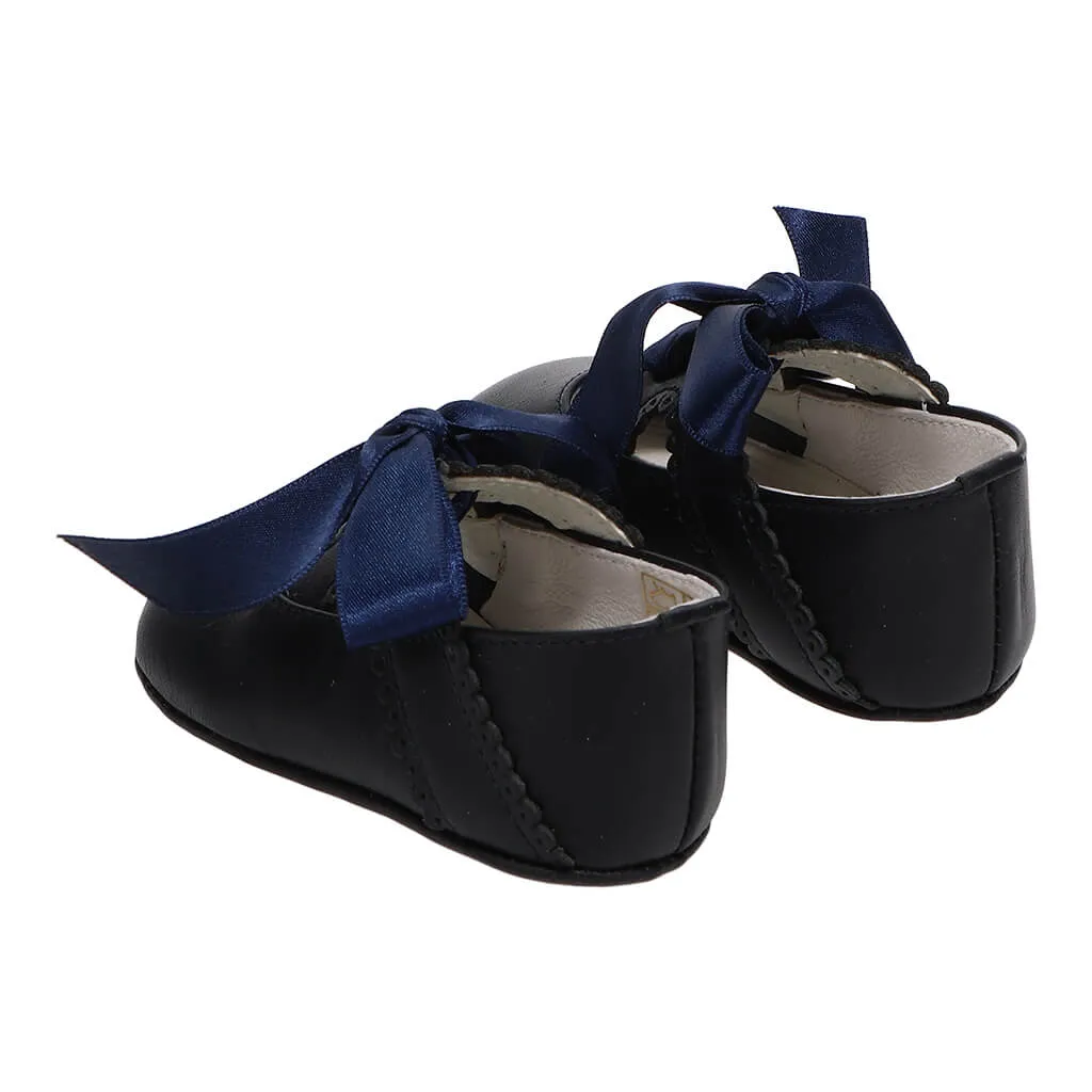 Baby Leather Ribbon Shoes