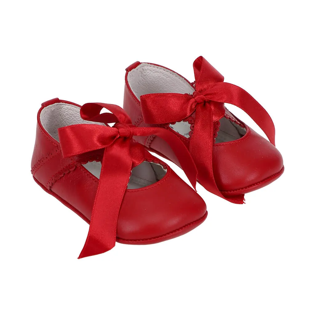 Baby Leather Ribbon Shoes