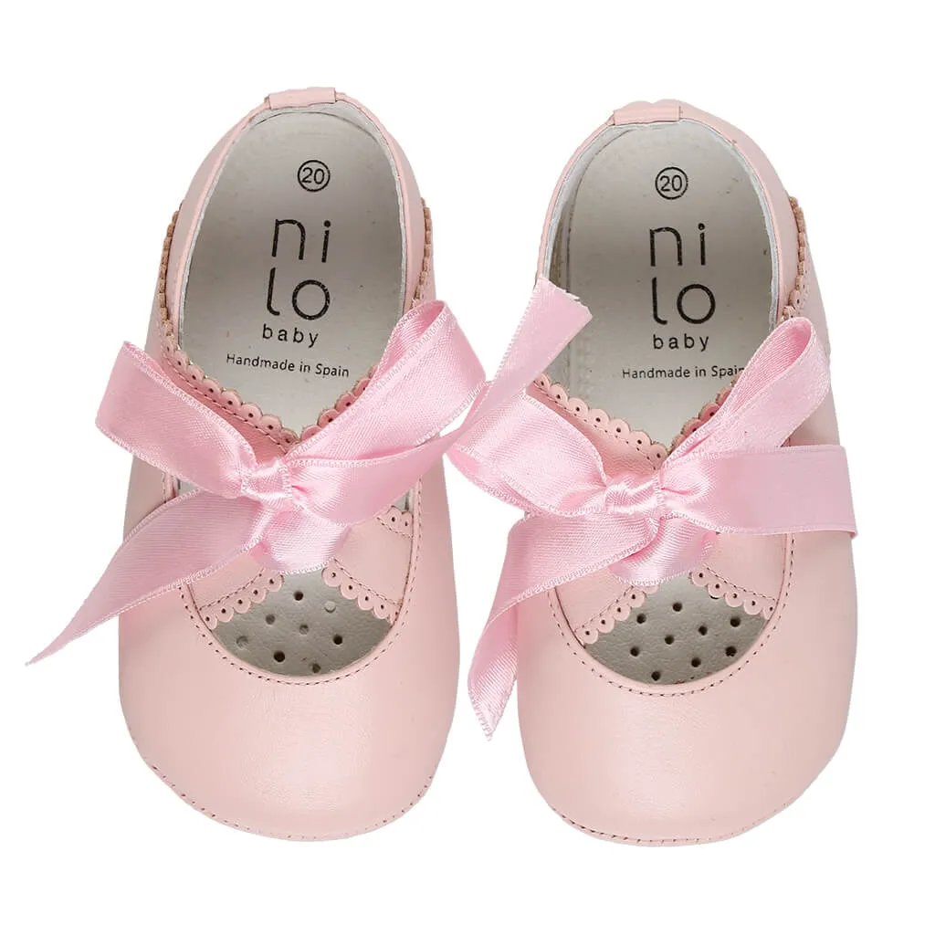 Baby Leather Ribbon Shoes