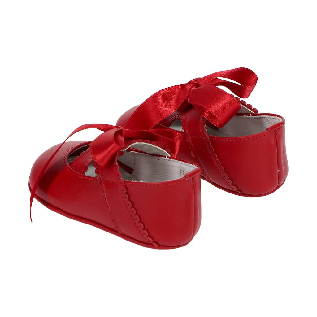 Baby Leather Ribbon Shoes