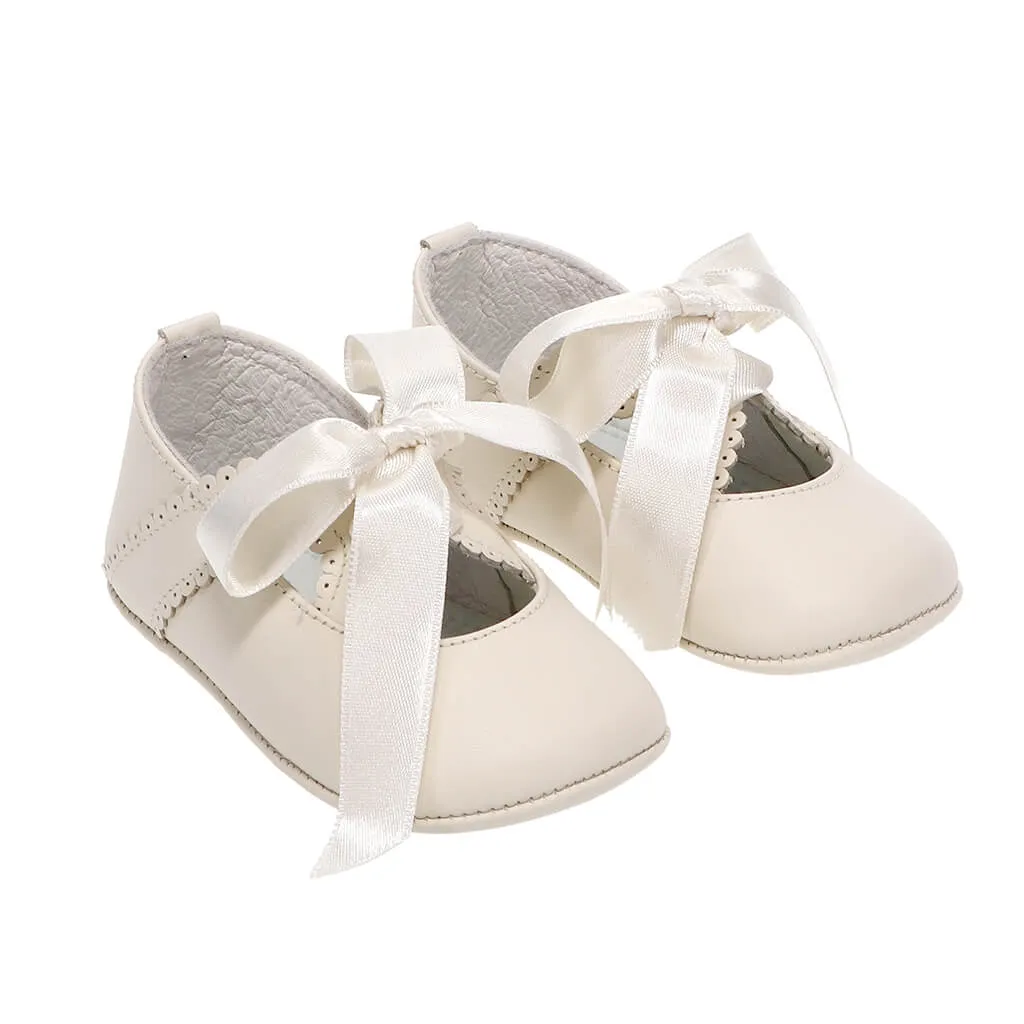 Baby Leather Ribbon Shoes