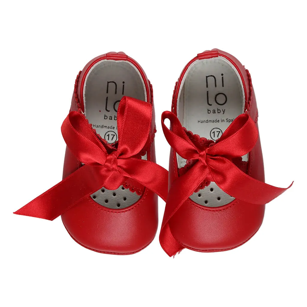 Baby Leather Ribbon Shoes