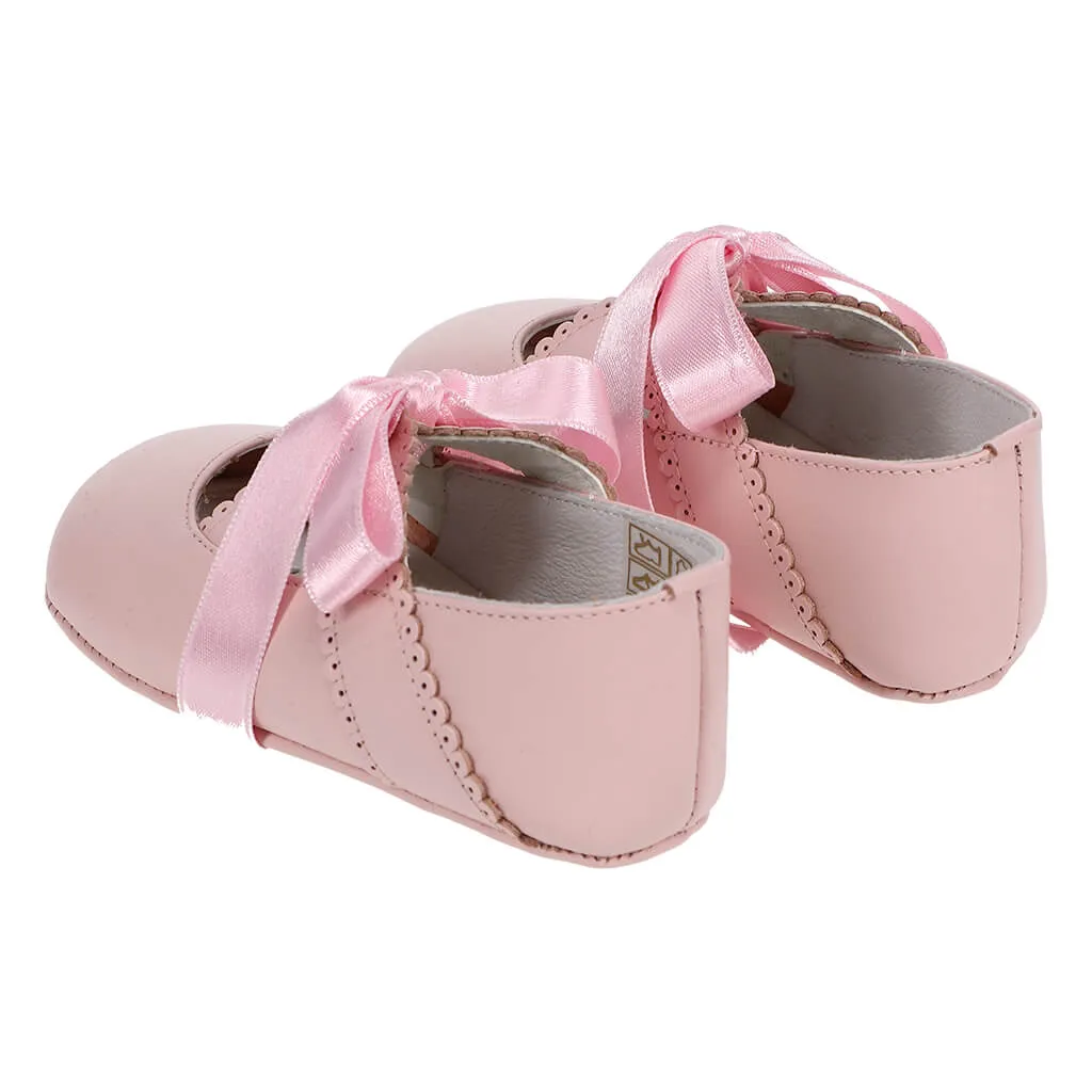 Baby Leather Ribbon Shoes