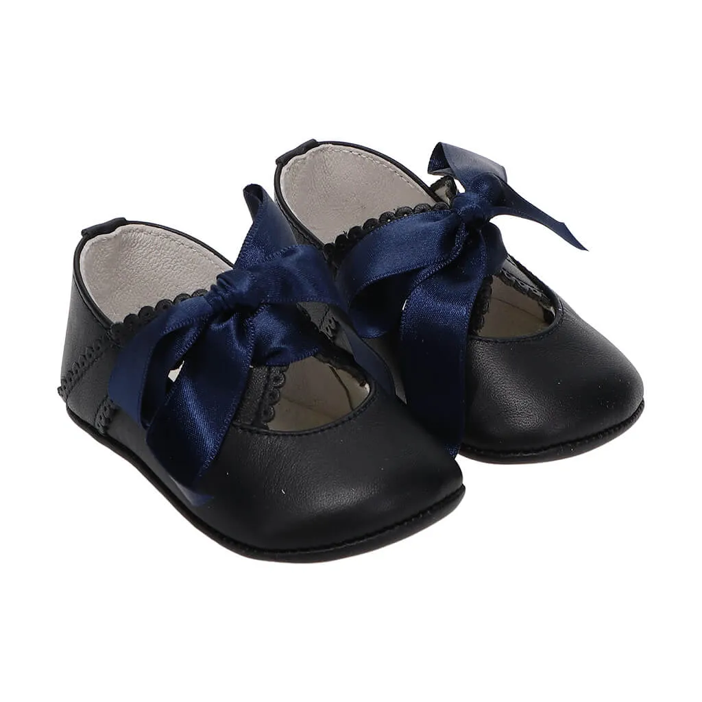 Baby Leather Ribbon Shoes