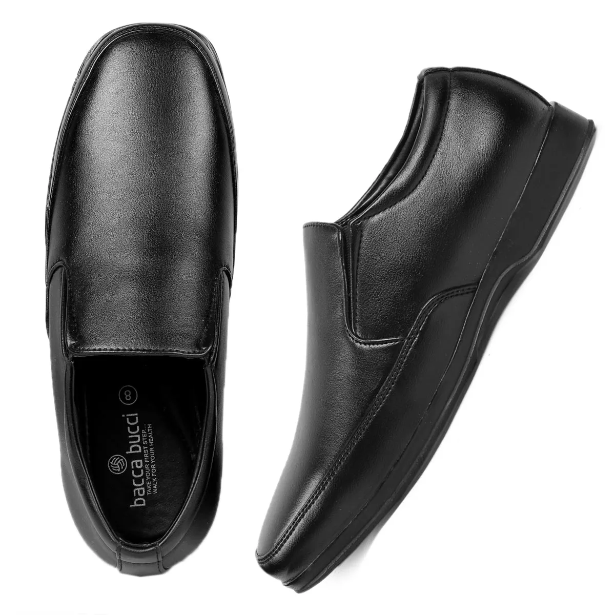 Bacca Bucci BOLTON Men Plus Size Formal Slip-on Shoes with Superior Comfort (UK-11 to 13)