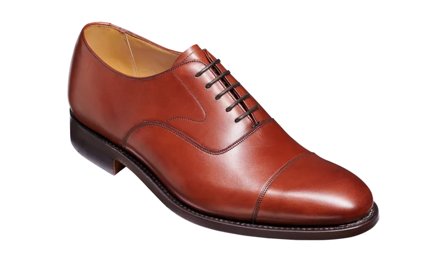 Barker Malvern toe- cap Oxford  Shoe - Rosewood Calf