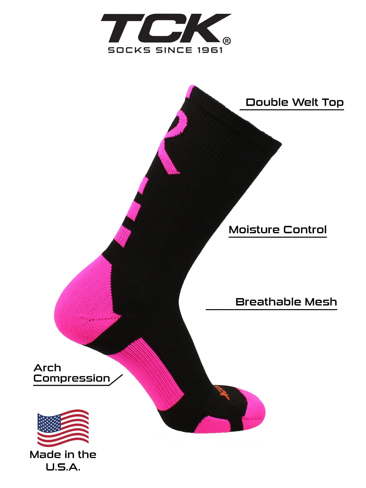 Baseline Breast Cancer Awareness Crew Socks