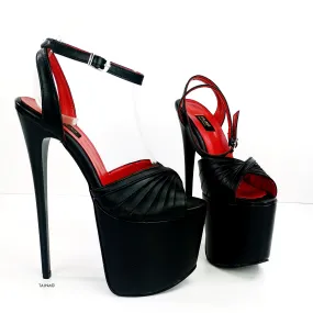 Black Matte Tango Strap High Heels