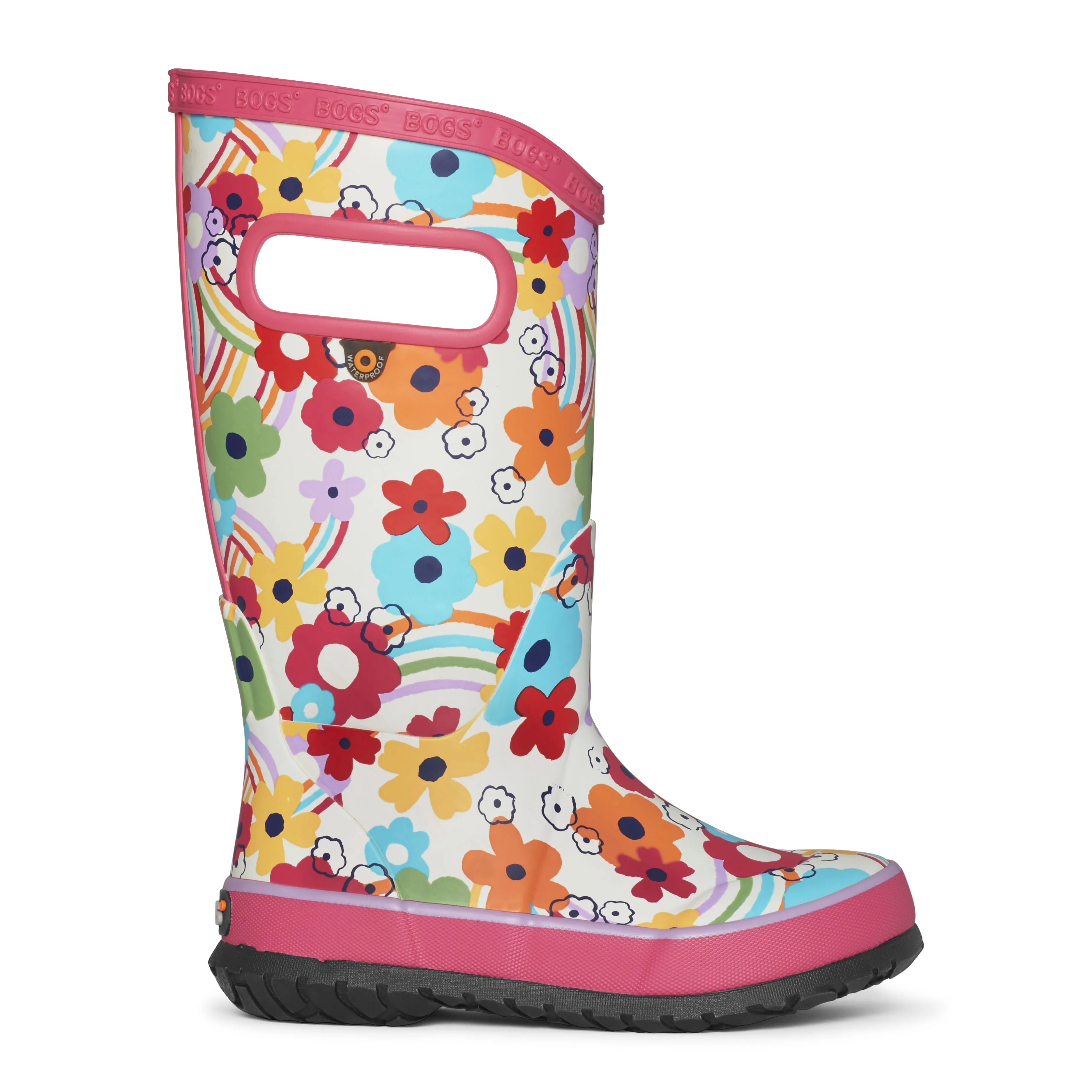 Bogs Rainboot - Rainbow Flower Bone