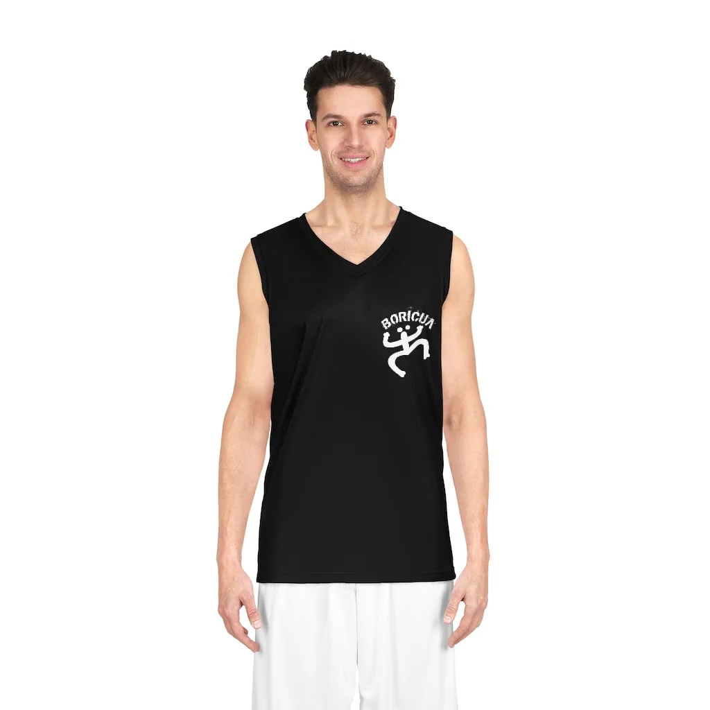 Boricua Coqui Basketball Jersey With Full Back PR Flag