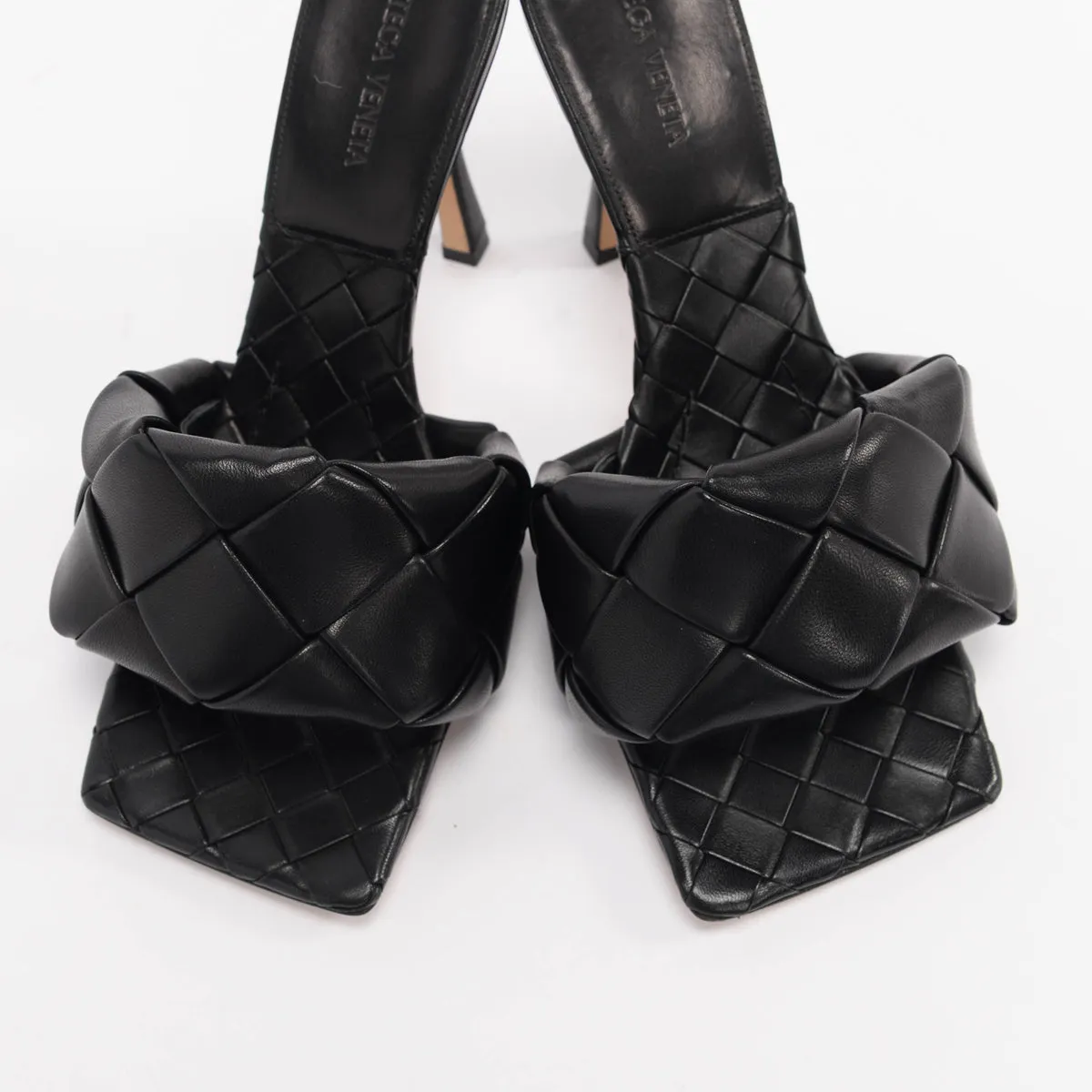 Bottega Veneta Black Nappa Maxi Intrecciato Lido Mules 40