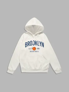 Brooklyn Basketball Print Hoodie