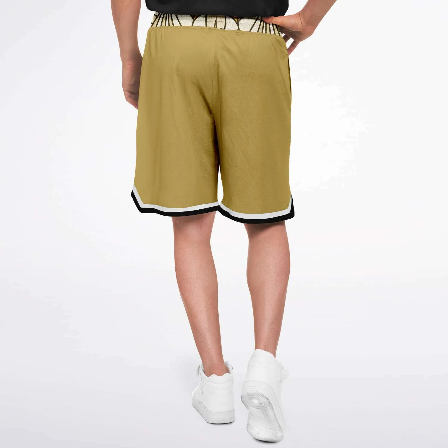 Brown Amarillo Unisex Basketball Shorts