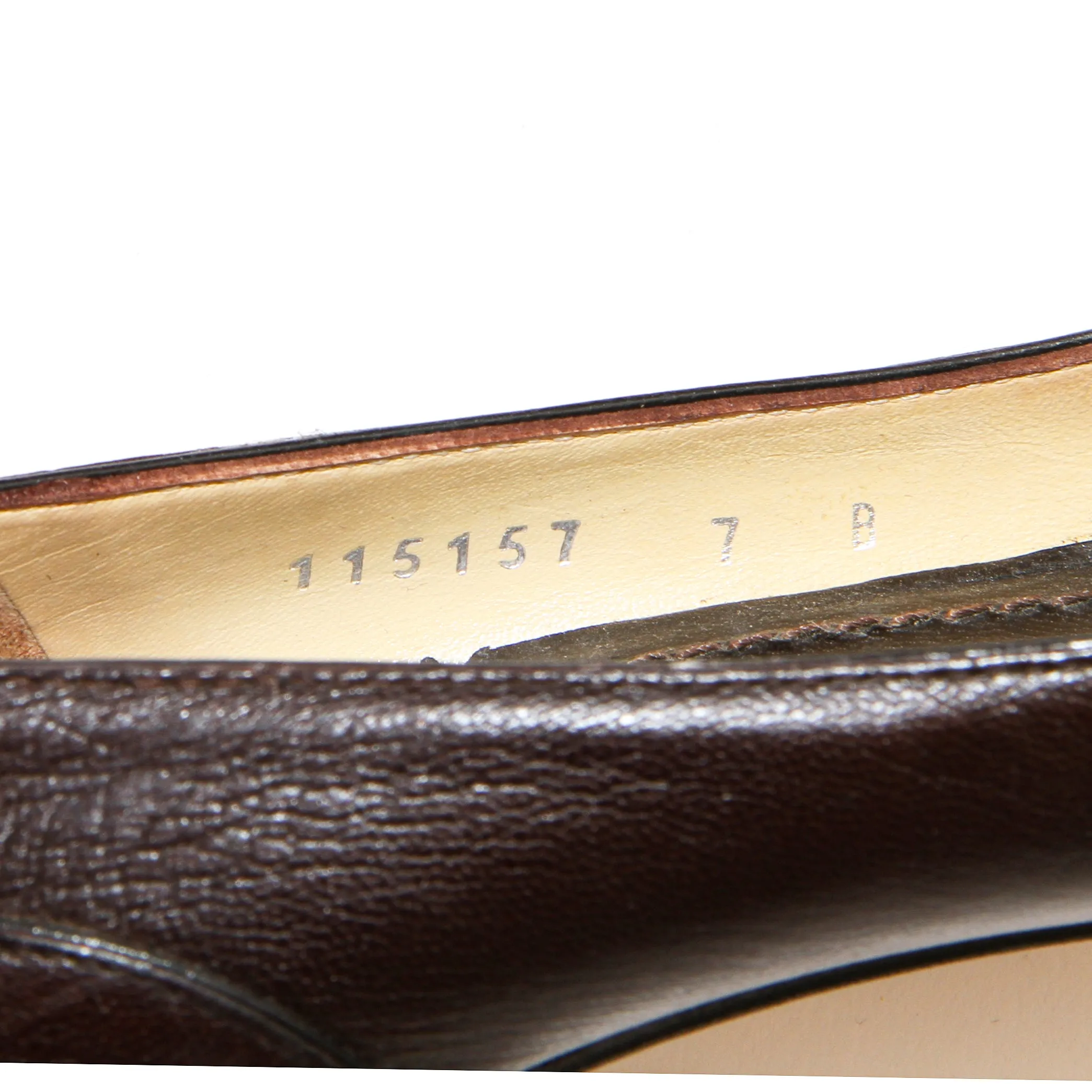 Brown Leather Pointed Pumps 7