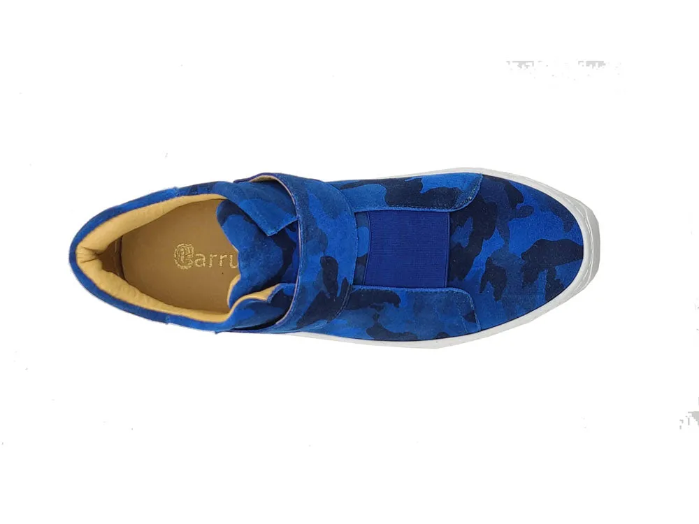 Camouflage Printed Suede Sneakers