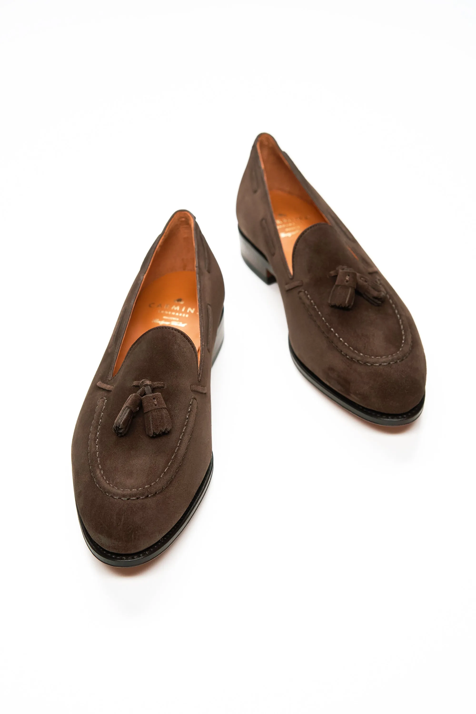 Carmina Ladies' Madison 1120 Dark Brown Suede Tassel Loafers