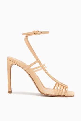 Chantal Cage High Heel Sandal - Wheat