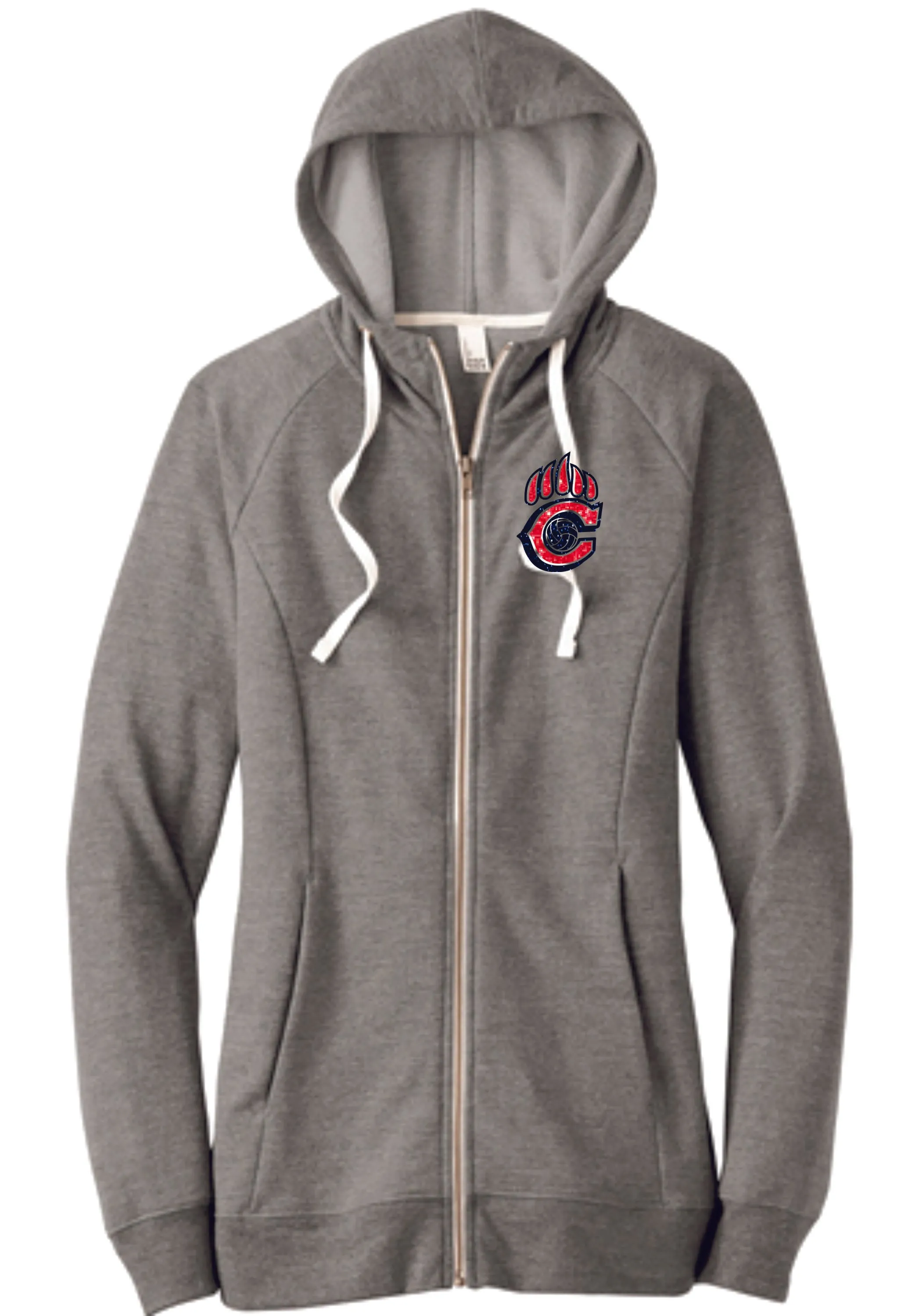 Chap Volleyball Ladies Triblend French Terry Hoodie