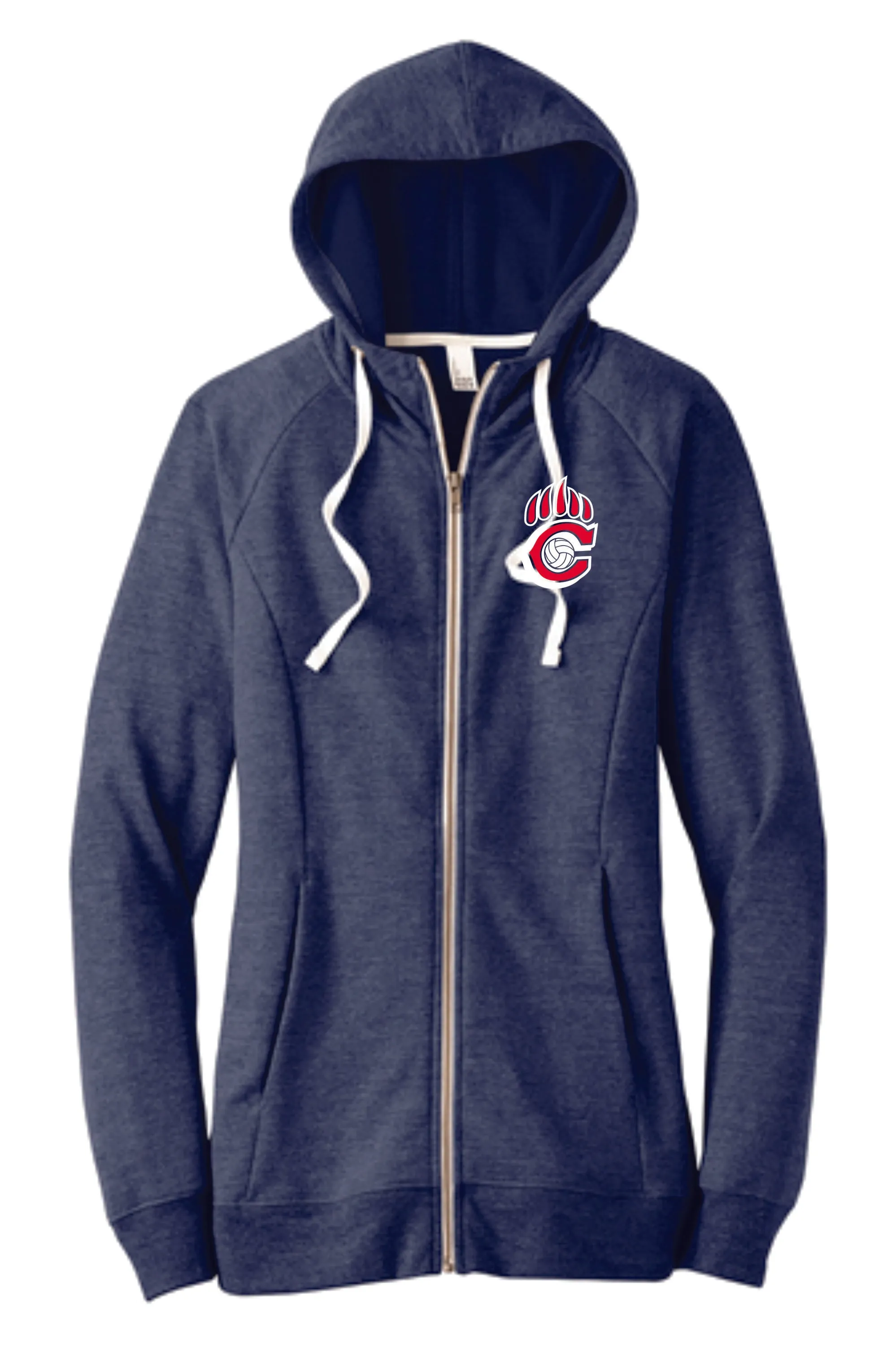 Chap Volleyball Ladies Triblend French Terry Hoodie