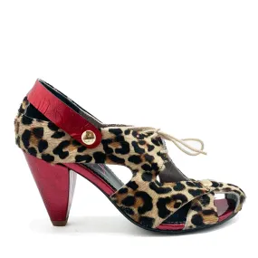 Coco-Leopard/Red heel sandal