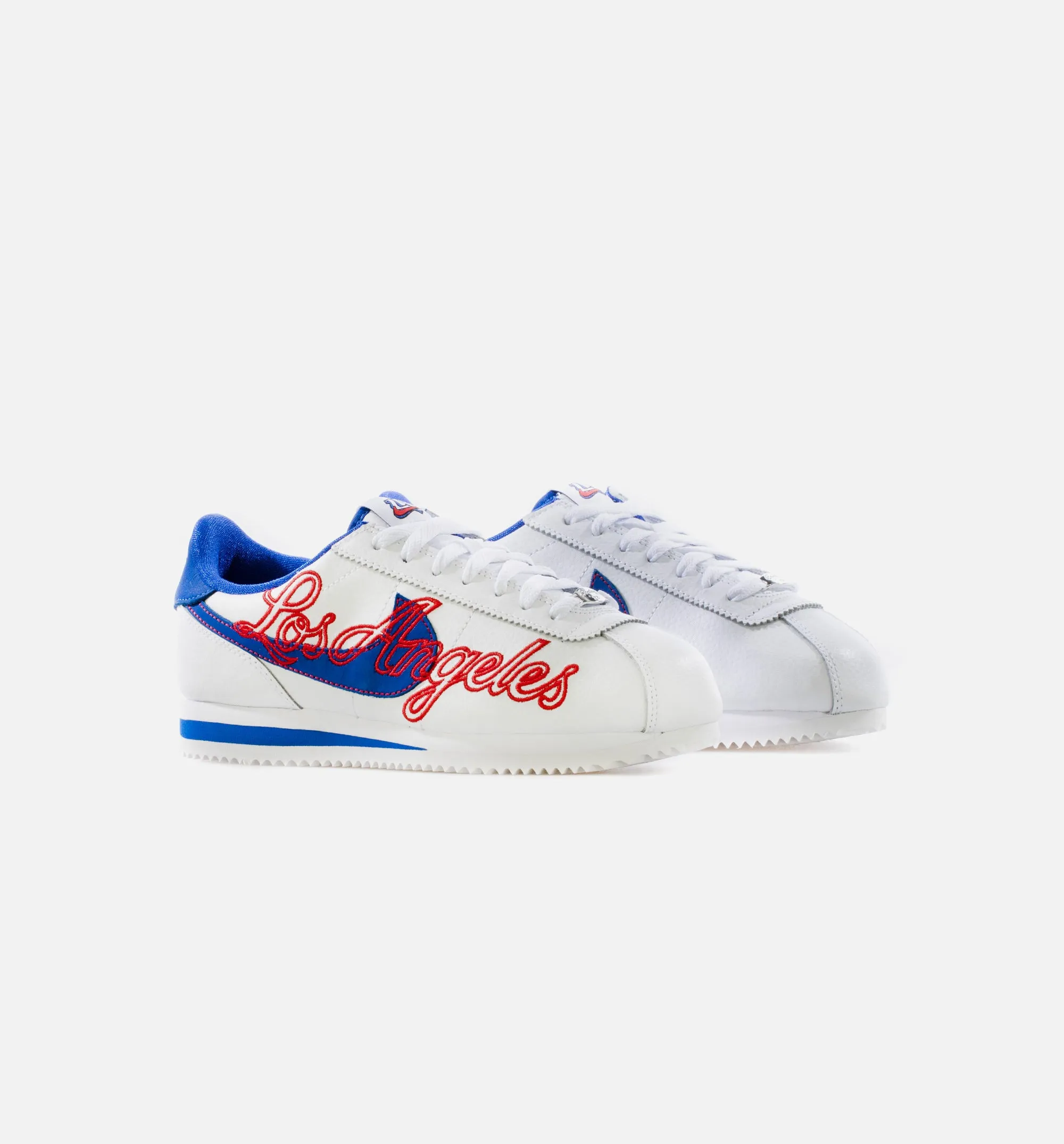 Cortez Basic Leather LA Mens Lifestyle Shoe - White/Red/Blue