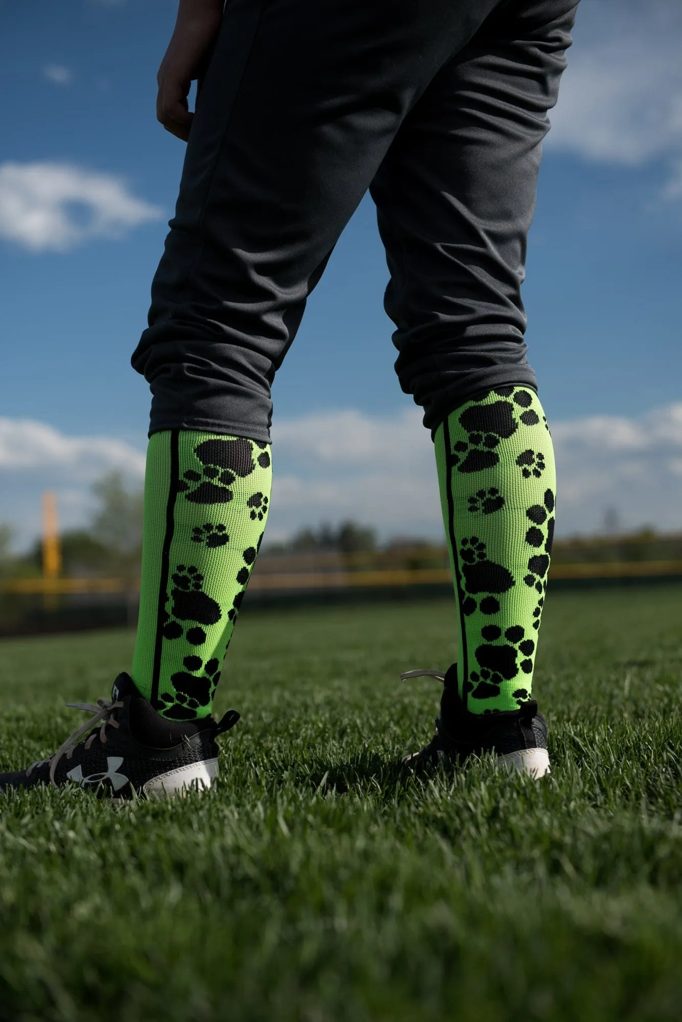 Crazy Socks with Paws Over the Calf (multiple colors)