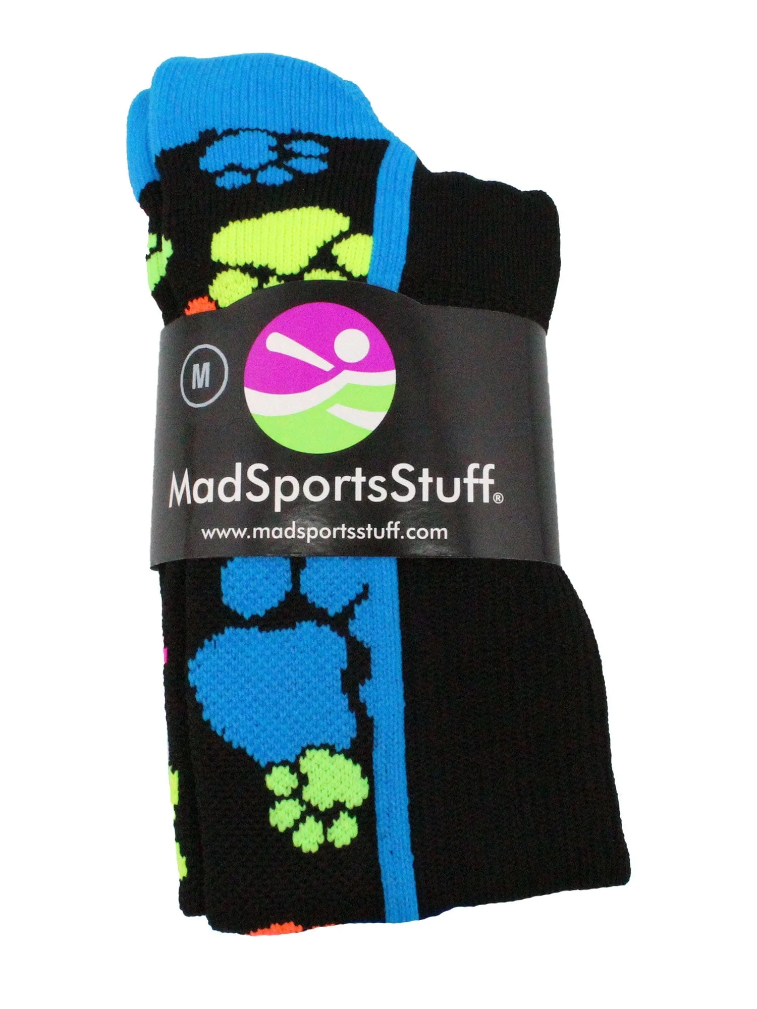 Crazy Socks with Paws Over the Calf (multiple colors)